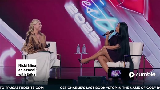 Rapper and singer-songwriter Nicki Minaj described US Vice President JD Vance as an 'assassin' during an appearance with Erika Kirk, the widow of conservative activist Charlie Kirk, who was assassinated by a gunman in September https://reut.rs/4aZvLUW | Reuters