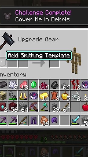 Cover Me in Debris Achievement Unlocked! | Hardcore Minecraft #gaming #minecraft #minecraftshorts