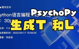 PsychoPy-3-8 PsychoPy Coder如何生成较复杂刺激T和L