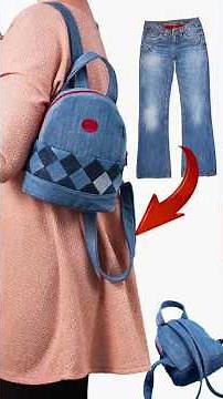 DIY Mini Backpack from Old Jeans Miarti👜✂️