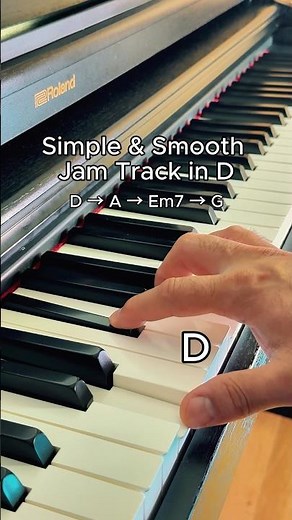Simple & Smooth – Jam Track in D (D → A → Em7 → G) #Shorts