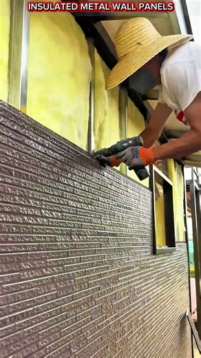 Installing Insulated Metal Wall Panels on a Steel Frame.