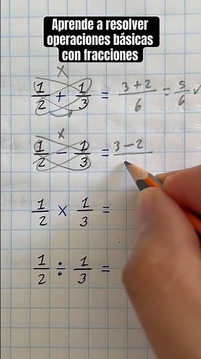 Aprende a resolver operaciones básicas con fracciones✅🤓