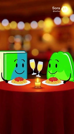 Book & Gelatin Eating In Dinner Romantic #bfdi