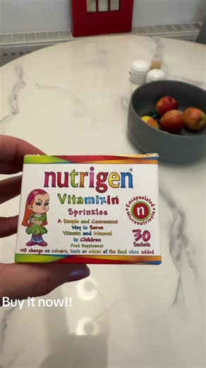 Making vitamins easy for little ones 💛 We love using Nutrigen Vitamixin Sprinkles 30 Sachets just sprinkle on food, no fuss! ✨ Perfect for busy parents and picky eaters. Simple, quick, and kid-friendly 👶🥣 ##MomLife##KidsVitamins##DailyRoutine##ParentHacks##fyp
