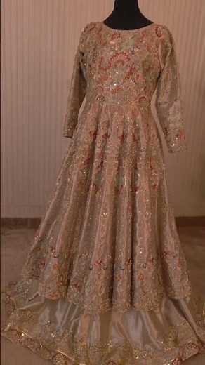 Designer Pakistani Bridal Trail Outfit Custom Luxury Handwork Dress/ Mermaid lehenga with trail