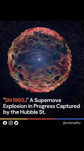 SPACE NEWS 🚨 SN 1993J's expanding shockwave is like a cosmic fingerprint of a dying star. Hard to believe we're seeing an event that happened millions of years ago, only reaching us now. SN 1993J was discovered in 1993 by an amateur astronomer. It's thought to have come from a binary star system where one star stole hydrogen from the other. Very rare since the massive star had already shed much of its outer hydrogen layers before exploding. #supernova #cosmic #cosmos | Naturallightbeing Natural