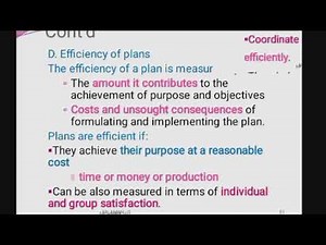 Introduction to management Unit 2 part 1 (planning function)