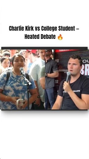 Charlie Kirk vs College Student — Heated Debate 🔥