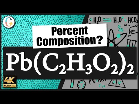 How to find the percent composition of Pb(C2H3O2)2 (Lead (II) Acetate)