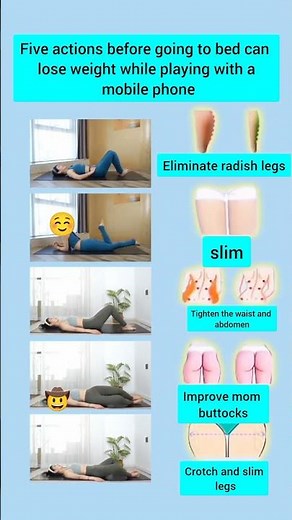 5 Bedtime Exercises to Burn Belly Fat & Slim Legs Fast | Lazy Girl Workout at Home