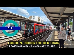 London. Riding the DLR train from Lewisham to Bank via Canary Wharf [4K]