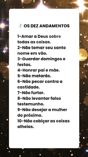 🕊️ OS DEZ MANDAMENTOS