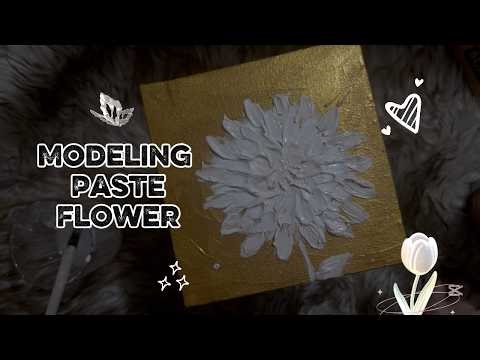 Easy Textured Flower Art 🌼 | Modeling Paste Tutorial for Beginners