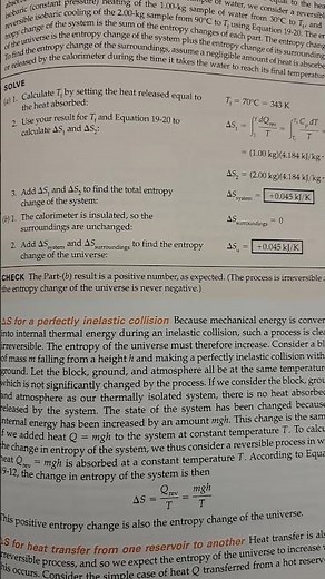 Entropy in Free Expansion & Heat Transfer – Solved Examples