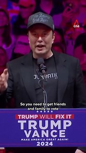 Wearing a black MAGA ("Make America Great Again") cap, tech billionaire Elon Musk referred to himself as a 'dark, gothic MAGA' at a massive Donald Trump rally at Madison Square Garden in New York on Sunday (Oct 27). Musk, who is supporting Trump’s reelection bid through his X social media platform, claimed he would save the United States US$2 trillion in tax spending through a department of government efficiency. | CNA