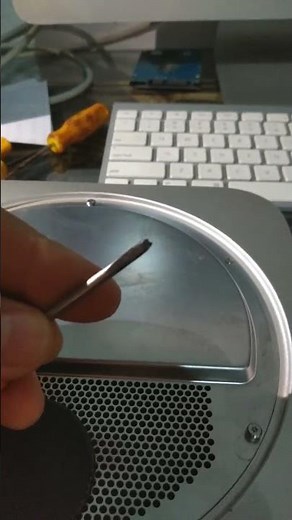 como abrir Mac mini com chave de fenda sem torx t5 #apple #macmini