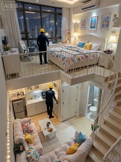 Elegant Design LOFT with Warm Lighting & Open Space ✨