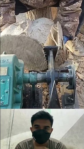 Giant Axe Machine Splitting Firewood | Satisfying Power