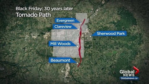 WATCH: On the 30th anniversary of the day a deadly tornado ripped through Edmonton, Gord Steinke spoke with Norm Sutton, a former firefighter who was on the job that day in 1987. READ MORE: http://globalnews.ca/news/3636017/black-friday-edmonton-marks-sombre-30-year-anniversary-of-deadly-tornado/ | Global Edmonton