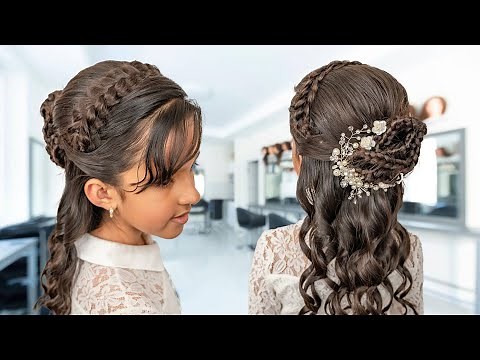 Hairstyles for First Communion 2022😍Elegant and Beautiful with Loose Hair