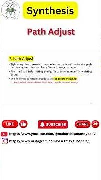 Path Adjust in SDC | Timing Optimization | Fix Setup & Hold Violations | VLSI Synthesis