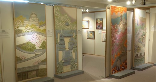 日本京都举办“绞染国宝展” 展现千年绞染技艺 | 姬路城 | 京鹿子绞 | 新唐人电视台