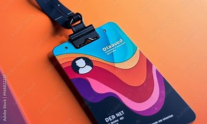 ID card mockup with a customizable design, ideal for showcasing your identification card designs. Hyperrealistic . Video