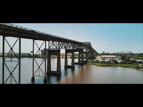 The Calcasieu River I-10 Bridge - Lake Charles Louisiana