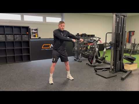 Cable anti-rotation drill (eccentric overload)