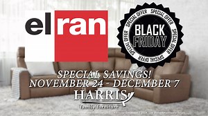 Let us introduce you to a brand we're excited to carry here at Harris Family Furniture - Elran Furniture! I's all about versatility with over 150 different collections and over 550 fabric and leather choices. Their "Art of Options" line gives you the power to configure the seats, arms and backs to build your dream sofa. Stop by Harris Family Furniture and save on Elran during the Black Friday Sale - starting this Sunday November 24! | Harris Family Furniture and Mattress