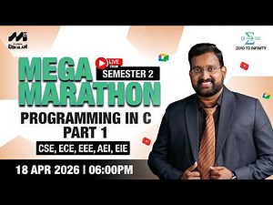 Part 1 | MEGA MARATHON | PROGRAMMING IN C | SEM 2 | LIVE | CSE, ECE, EEE, AEI, EIE | MSG | Manu Sir