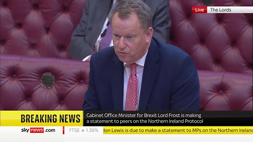 12K views · 54 reactions | BREAKING: Cabinet Office Minister for Brexit, Lord Frost says it is "not the right moment" to use Article 16 over the Northern Ireland Protocol. Live updates: https://trib.al/gTj4nI3 | Sky News | Facebook