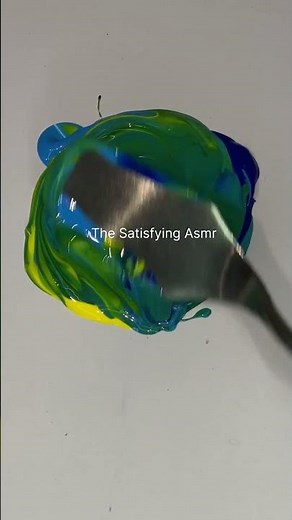 Magical Color Mixing! Light Blue, Dark Blue, and Yellow - Vibrant Art Tutorial