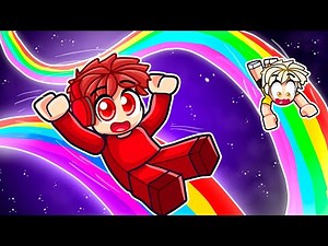 Sliding 5,116,872 MPH on a RAINBOW in Roblox!