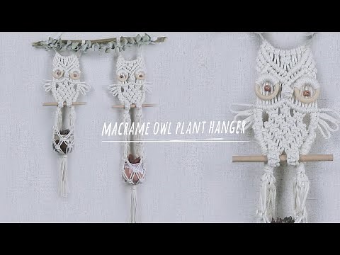 Macrame Owl Plant Hanger I Owl Wall Hanging Tutorial