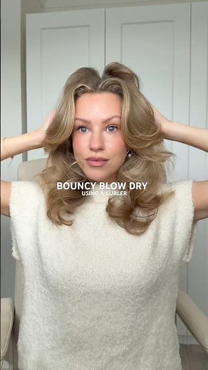 No Dyson? No problem 🤷🏼‍♀️ bouncy blow dry using a curler