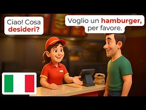 🇮🇹 Order Fast Food Like a Local A1 A2 Learn Italian Fast for Beginners