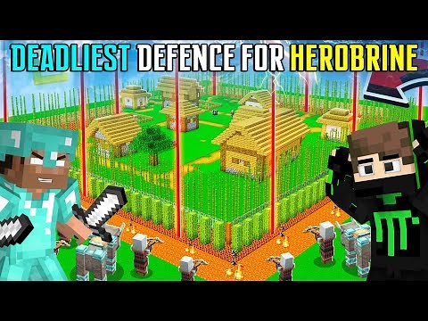 😱WE MADE MOST DEADLIEST DEFENCE SYSTEM FOR MINECRAFT POWERFUL MOB FOR VILLAGERS - 10000 ZOMBIES RAID