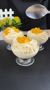 Dessert mousse aux pêches ! Prêt en 5 minutes ! | Super Recettes