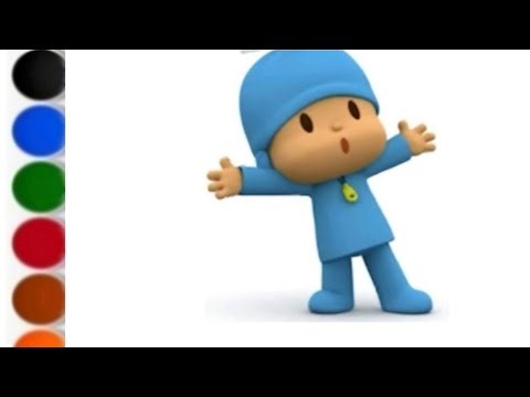 How to draw pocoyo❤️💙🌈| step-by-step pocoyodrawing| kidsart|Drawing forkids|pocoyo colouring