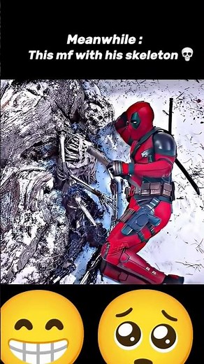Deadpool talking to Wolverine skeleton in Deadpool 3 #shorts #marvel #shortvideo #deadpool #edits