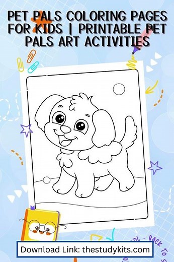 Pet Pals Coloring Pages For Kids Printable Pet Pals Art Activities