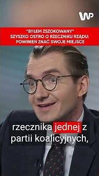 Szyszko spoke harshly about Szłapka: He should know his place