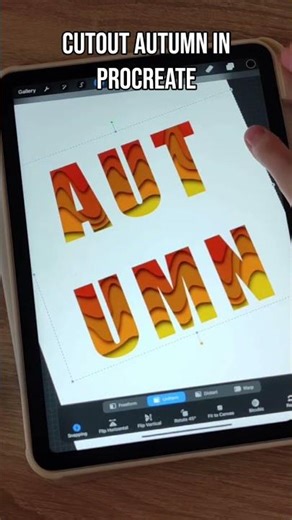 Cutout Autumn in Procreate | Textured Fall Art