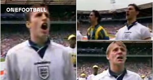 Euro 96: When England players belted out 'God Save The Queen' before Spain match