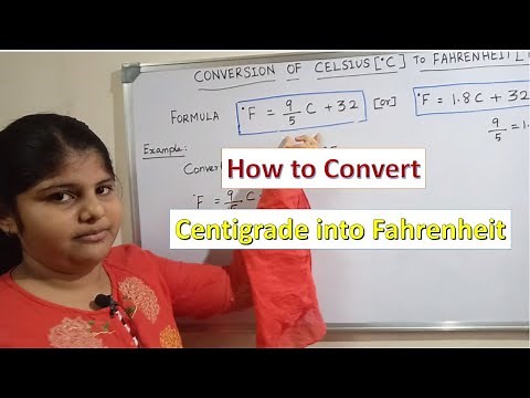 Conversion of Centigrade to Fahrenheit - Celsius to Fahrenheit