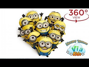 Minions dance party banana song remix 360 video