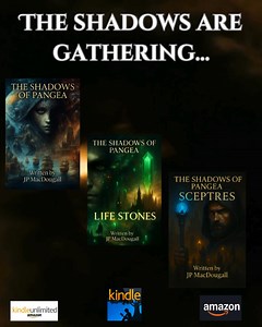 "Pangea was once peaceful, but now the shadows are gathering." Begin your journey to Pangea today. Read The Shadows of Pangea. Book 3, Sceptres is out Thursday 27th November 2025 #fantasybookseries#fantasybooks#newbooks#bookstoread#readersoffantasy #readers#November2025 | Author, JP MacDougall | Facebook