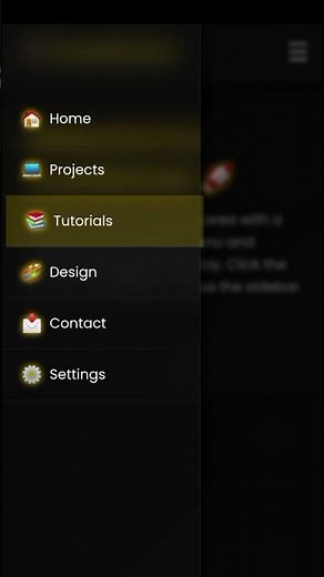 Modern Glassmorphism Sidebar Menu with Blur Overlay | Responsive HTML CSS JavaScript Tutorial (2025)